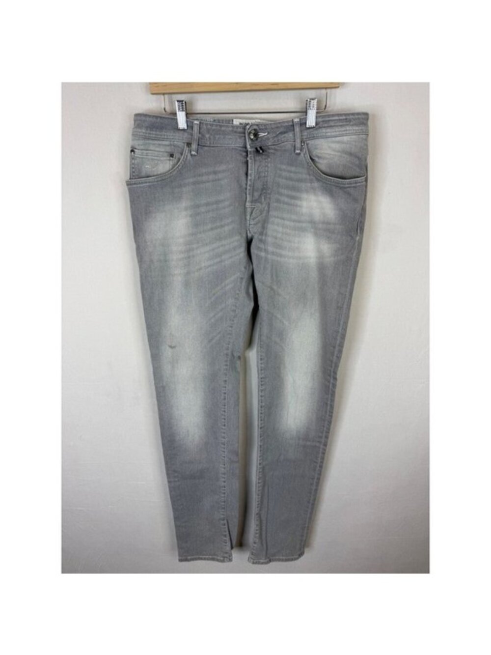 Jacob Cohen PW622 COMF Grey Slim Fit Tailored Jeans Mens 36X34 Made in Italy